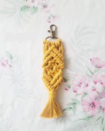 boho macrame keychains