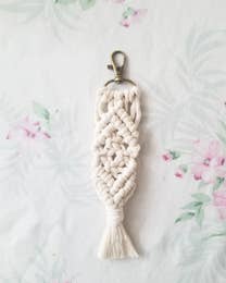 boho macrame keychains