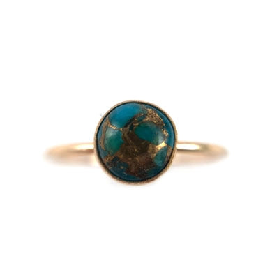 turquoise + copper ring