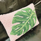 palm leaf hook pillow